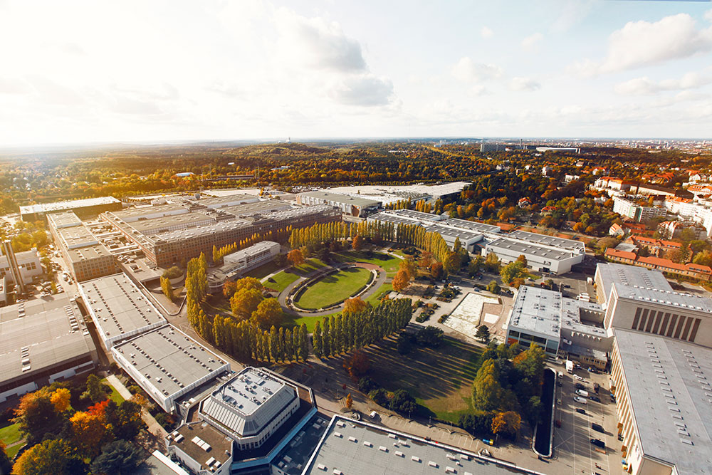 Blick vom Funkturm in den Sommergarten